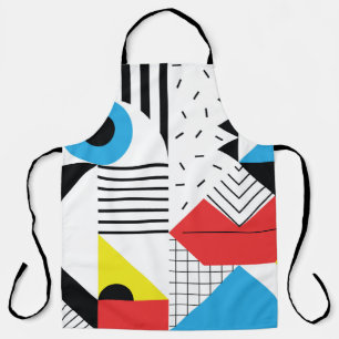 Delantal Patrón geométrico sin soldadura con formas abstrac