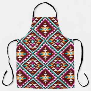 Delantal Patrón geométrico tribal de color sin fisuras