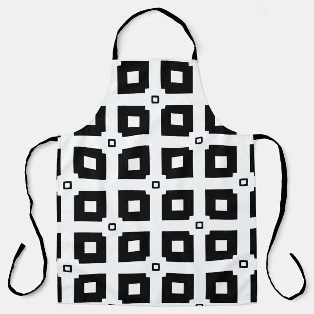 Delantal Patrón geométrico vintage. Fijación de los element (Anverso)