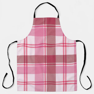 Delantal Patrón impecable de color rosa pastel. pa de cuadr