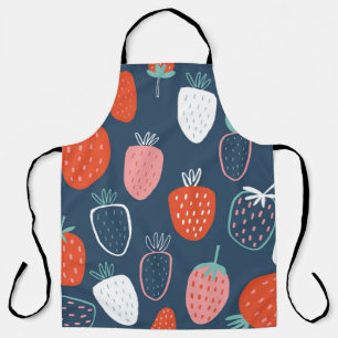 Delantal Patrón infantil sin soldadura con fresa dibujada 