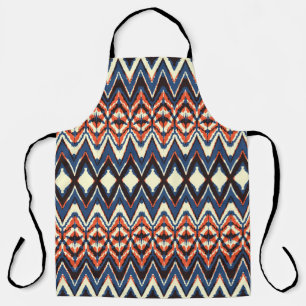 Delantal Patrón ininterrumpido de Ikat. impresión de timb