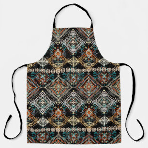 Delantal Patrón ininterrumpido del boho étnico. Ornamento é