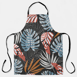 Delantal Patrón ininterrumpido original con plantas brillan