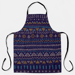 Delantal patrón ininterrumpido vintage con mano tribal étni