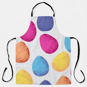 Delantal Patrón inmaculado de huevos de Pascua coloridos so