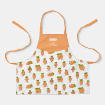 Patrón kawaii de zanahorias divertidas