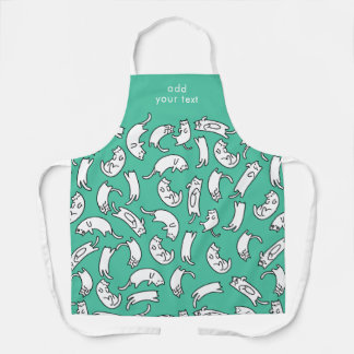 Delantal Patrón Kawaii Funny Cute Cats Moderno
