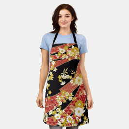 Delantal Patrón Kimono de mezcla floral
