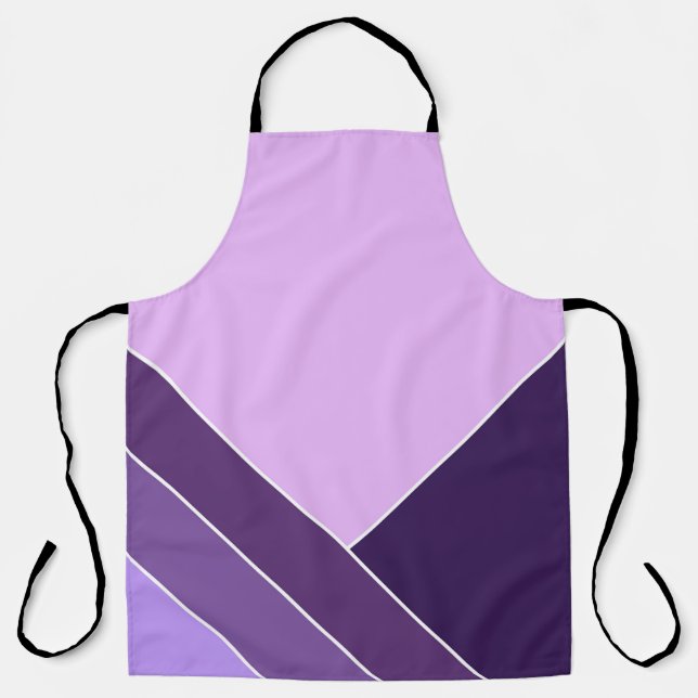 Delantal Patrón Lilac Purple Elegant Vee Home (Anverso)