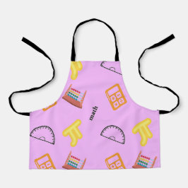 Delantal Patrón matemático en rosa