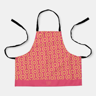 Delantal Patrón mínimo amarillo ocre