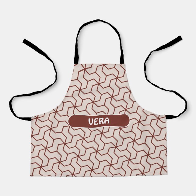 Delantal Patrón mínimo de crema de chocolate bacteriano (Anverso)