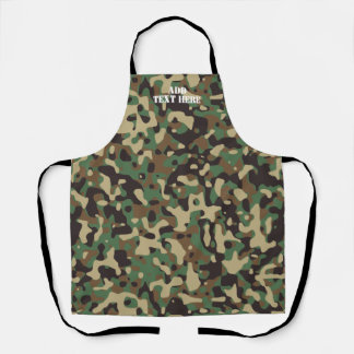 Delantal Patrón moderno de camuflaje marrón verde