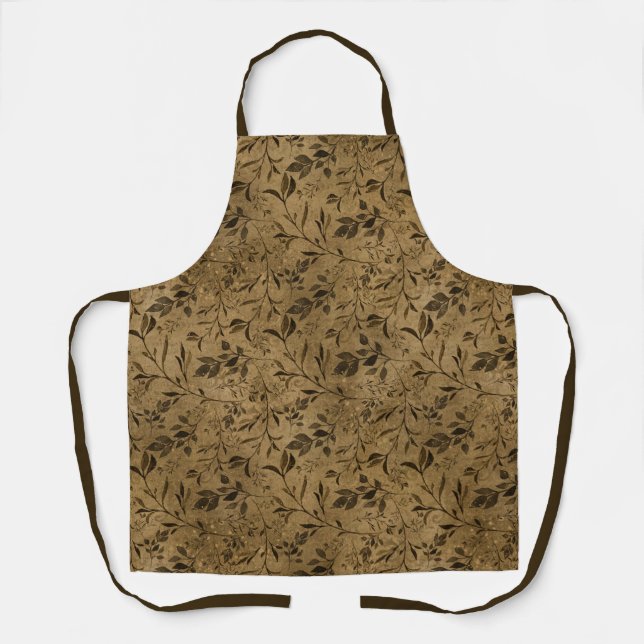 Delantal Patrón moderno de hojas de unge - Apron (Anverso)