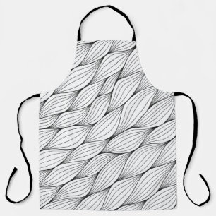 Delantal Patrón monocromo sin soldadura con rizado abstract