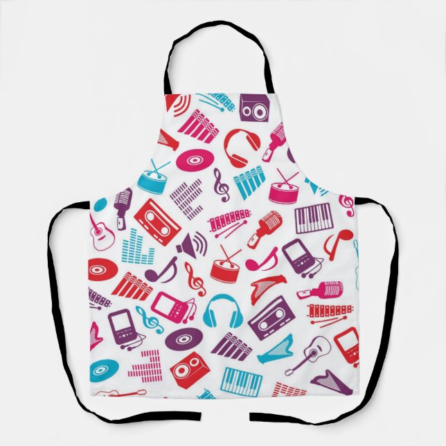 Delantal Patrón musical (Anverso)