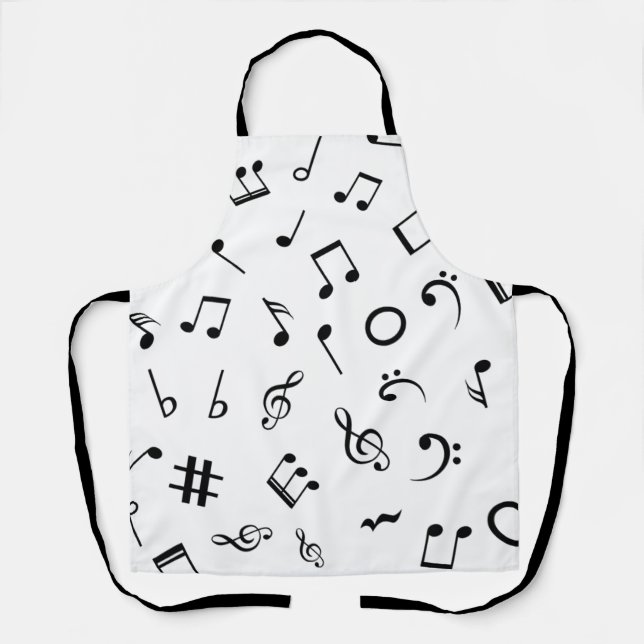 Delantal Patrón musical (Anverso)