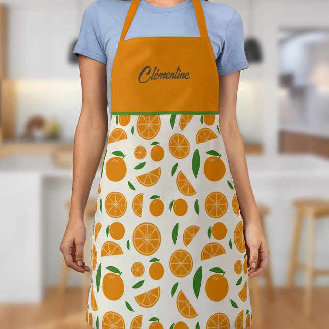 Delantal Patrón naranja (Orange Pattern Apron)