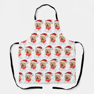 Delantal Patrón Navideño de Perro Chow Chow Adorable
