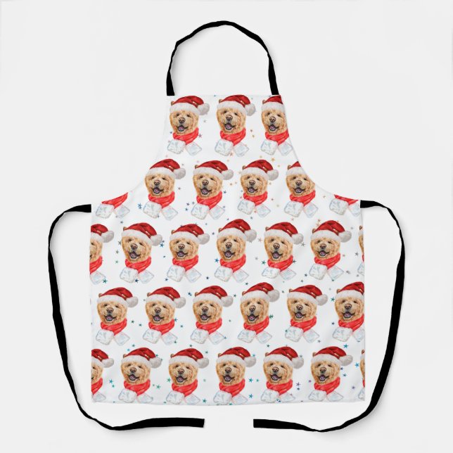 Delantal Patrón Navideño de Perro Chow Chow Adorable (Anverso)