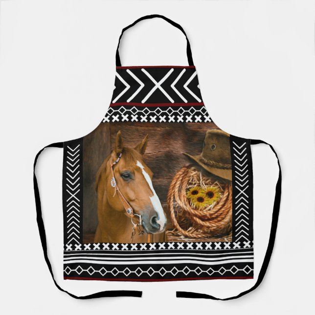 Delantal Patrón occidental de Lasso Gorra Vaquero de Caball (Anverso)