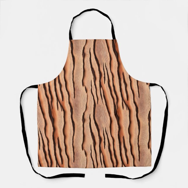 Delantal Patrón ondulado de veta de madera (Anverso)