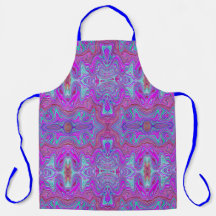 Patrón ondulado mármol trippy magenta y azul