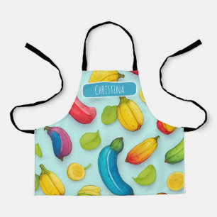 Delantal Patrón personalizado de color acuático bananero