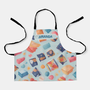 Delantal Patrón personalizado de color de agua de Fudge