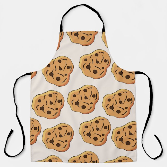 Delantal Patrón Personalizado de cookies dibujadas a mano (Anverso)