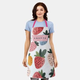 Delantal Patrón personalizado de fresa de fruta