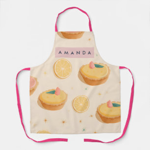 Delantal Patrón Personalizado de Tarta de Limón Kawaii