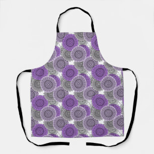 Delantal Patrón púrpura rosa Mandala árabe estilo oriental
