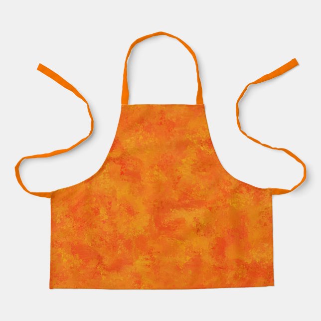Delantal Patrón resumen naranja (Anverso)