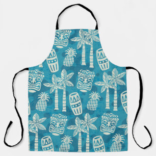 Delantal Patrón retro de tiki moderno del siglo medio