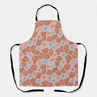 Delantal Patrón retro floral sin soldadura