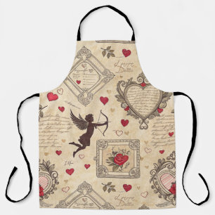 Delantal Patrón romántico de Cupido de Vintage (8)