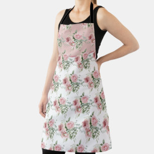Delantal Patrón Rosa floral rosa