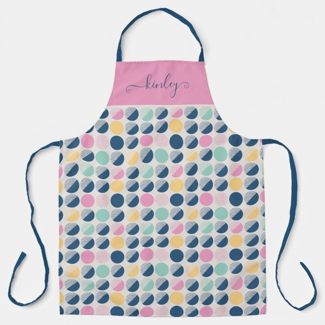 Delantal Patrón semicírculo retro (Anverso)