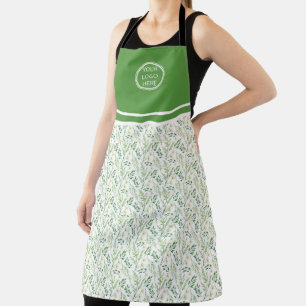 Delantal Patrón simple de hierbas de campo Añadir el logoti