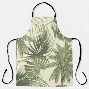 Delantal Patrón sin fisuras de hojas tropicales