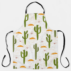 Delantal Patrón sin foco, cactus, textura de arena, st mexi