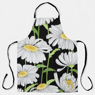 Delantal Patrón sin foco con flores de verano.