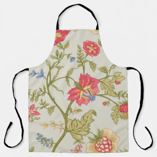 Delantal Patrón sin foco con flores ornamentales estilizada