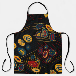 Delantal Patrón sin foco con garabatos abstractos modernos.