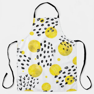 Delantal Patrón sin foco con puntos de polka acuarela