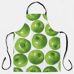 Delantal Patrón sin foco de manzana verde