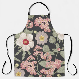 Delantal Patrón sin foco. Hermoso reino floreciente de tela