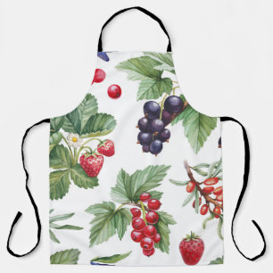 Delantal Patrón sin problemas de color de agua Berries Ilus